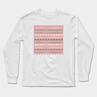 Stripes decor. pink. white. Long Sleeve T-Shirt